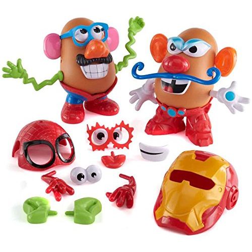 해즈브로 Mr. Potato Head Marvel Spider-Man vs. Iron Man Set by Playskool 32 Pieces