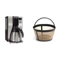 Mr. Coffee Optimal Brew 10-Cup Thermal Coffeemaker System, PSTX91 & Mr. Coffee GTF2-1 Basket-Style Gold Tone Permanent Filter