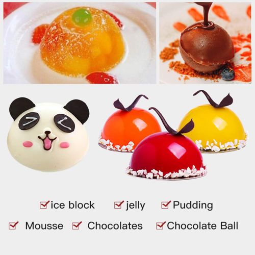  [아마존베스트]Mr. Care 2 Pack Silicone Molds, BPA Free Large 7-Cavity Silicone Sphere Mold, Baking Mold for Making Hot Chocolate Bomb, Cake, Jelly, Pudding, Dome Mousse(Brown and Blue)