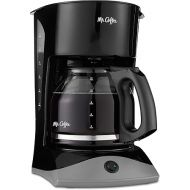 Mr. Coffee Black Coffee Maker, 12 Cups, with Auto Pause and Glass Carafe, Perfect for Home and Office Use