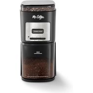 Mr. Coffee Automatic 12 Cup Burr Mill Coffee Grinder with 12 Custom Grinders, Black/Stainless Trim