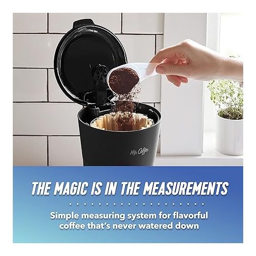  Mr. Coffee Iced Coffee Maker, Single Serve Machine with 22-Ounce Tumbler and Reusable Coffee Filter, Black
