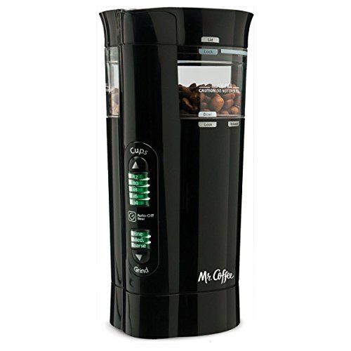  Mr. Coffee 12 Cup Electric Coffee Grinder with Multi Settings, Black, 3 Speed - IDS77