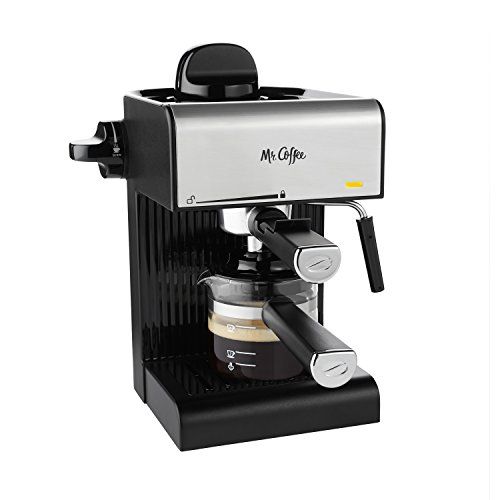  Mr. Coffee BVMC-ECM180 Steam Espresso with Starter Set, Black