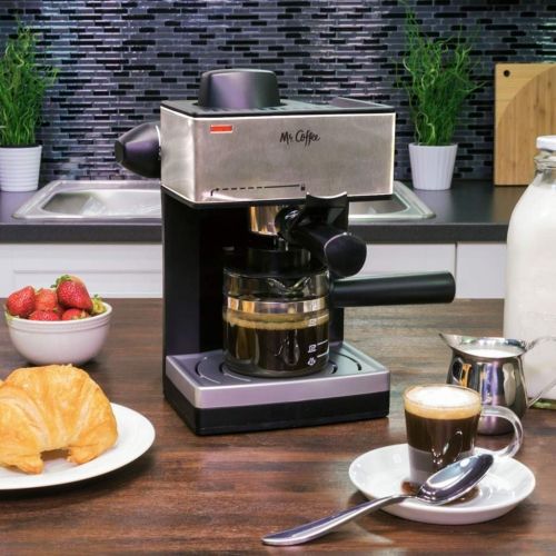  Mr. Coffee 4-Cup Steam Espresso System with Milk Frother