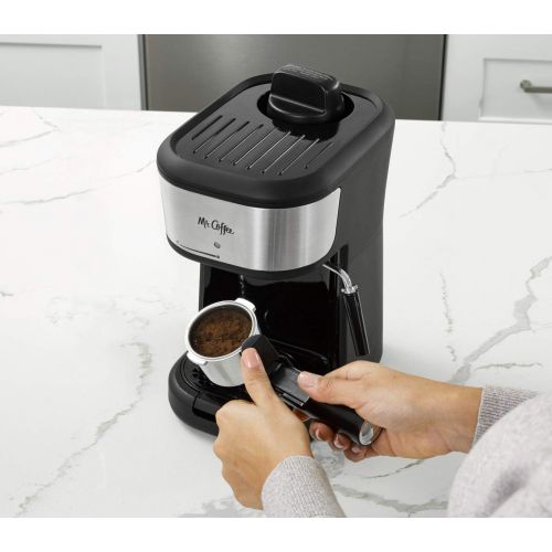  Mr. Coffee Steam Espresso Cappuccino and Latte Maker, One Size, Black