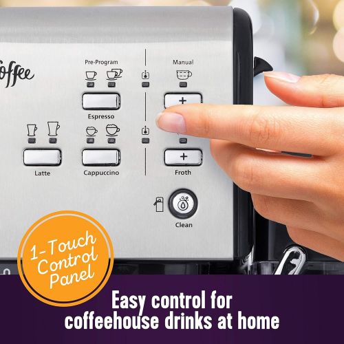  Mr. Coffee One-Touch CoffeeHouse Espresso Maker and Cappuccino Machine