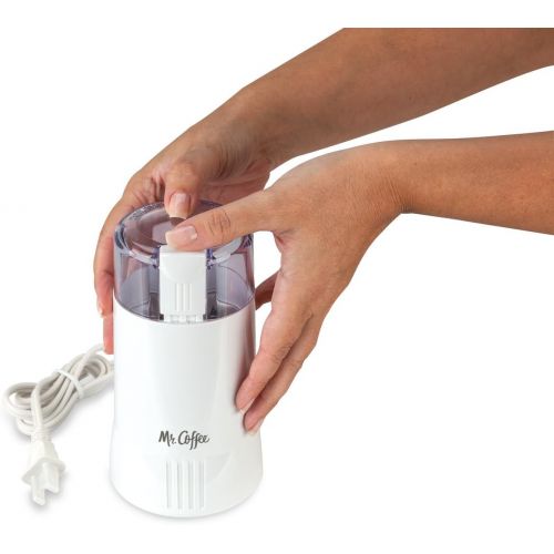  Mr. Coffee Electric Blade Coffee Bean Grinder, White, 1 Speed - IDS55-RB