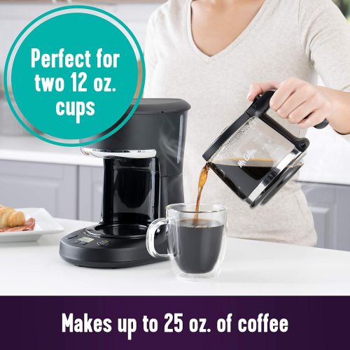  [아마존베스트]Mr. Coffee 5 Cup Programmable 25 oz. Mini, Brew Now or Later, with Water Filtration and Nylon Reusable Filter, Coffee Maker, Black