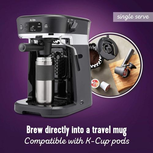  [아마존베스트]Mr. Coffee All-in- One Occasions Specialty Pods Coffee Maker, 10-Cup Thermal Carafe, and Espresso with Milk Frother and Storage Tray, Black