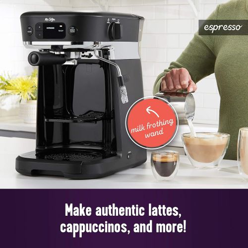  [아마존베스트]Mr. Coffee All-in- One Occasions Specialty Pods Coffee Maker, 10-Cup Thermal Carafe, and Espresso with Milk Frother and Storage Tray, Black