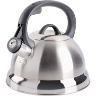 [아마존베스트]Mr. Coffee Flintshire Stainless Steel Whistling Tea Kettle, 1.75-Quart, Brushed Satin