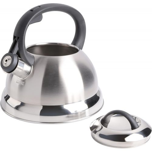  [아마존베스트]Mr. Coffee Flintshire Stainless Steel Whistling Tea Kettle, 1.75-Quart, Brushed Satin