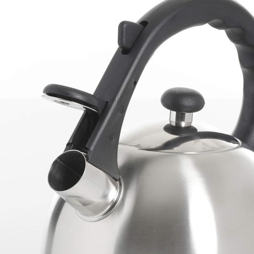  [아마존베스트]Mr. Coffee Mr Coffee Claredale Whistling Tea Kettle, 2.2-Quart, Brushed Stainless Steel