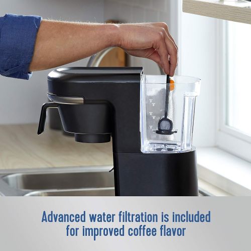  Mr. Coffee Pod + 10-Cup Space-Saving Combo Brewer, Black