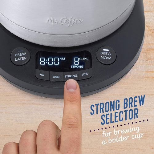  Mr. Coffee Pod + 10-Cup Space-Saving Combo Brewer, Black