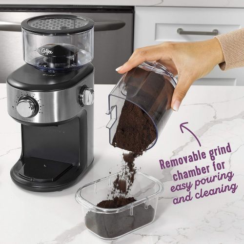  Mr. Coffee Cafe Grind 18 Cup Automatic Burr Grinder, Stainless Steel