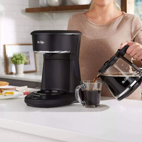  Mr. Coffee Coffee Maker, Programmable Coffee Machine with Auto Pause and Glass Carafe, 12 Cups, Stainless Steel