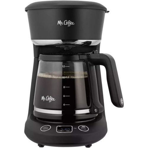  Mr. Coffee Coffee Maker, Programmable Coffee Machine with Auto Pause and Glass Carafe, 12 Cups, Stainless Steel