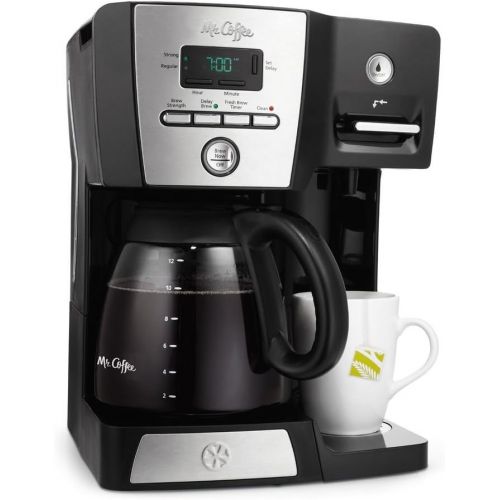  Mr. Coffee BVMC-DMX85 - 12-Cup Programmable Coffeemaker with Integrated Hot Water Dispenser - BlackChrome