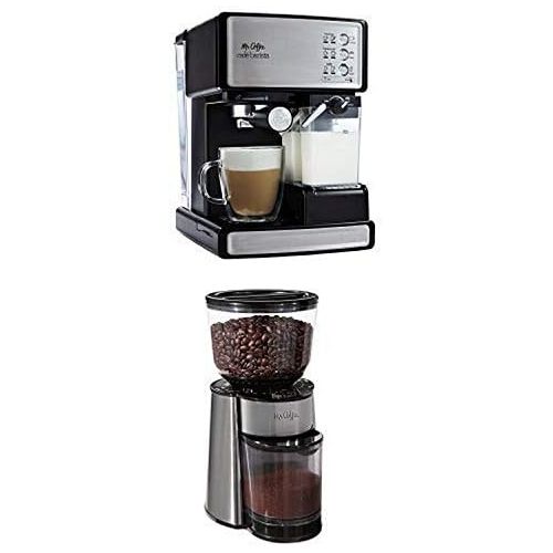  Mr. Coffee Cafe Barista Espresso Maker and BVMC-BMH23 Automatic Burr Mill Grinder Bundle