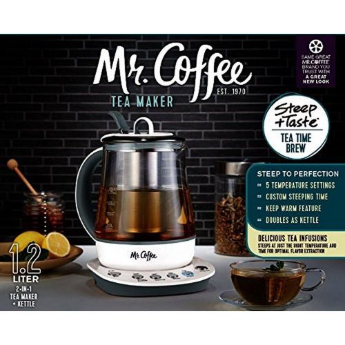  Mr. Coffee BVMC-HTKSS200 Hot Tea Maker and Kettle, Stainless Steel