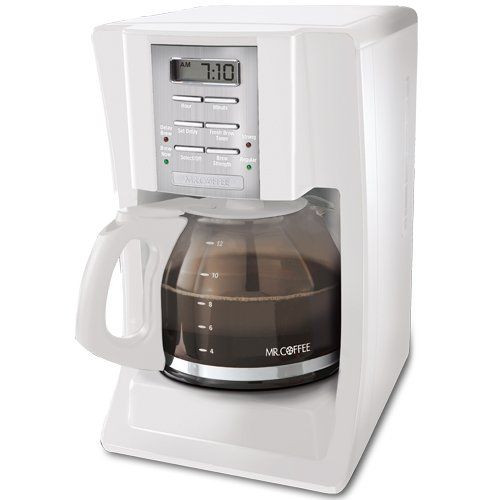  Mr. Coffee SJX20 12-Cup Programmable Coffeemaker, White