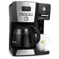 Mr. Coffee BVMC-DMX85-RB Versatile Brew 12-Cup Programmable Coffee Maker with 16 Oz. Hot Water Dispenser, Black/Chrome