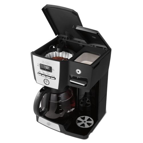  Mr. Coffee BVMC-DMX85-RB Versatile Brew 12-Cup Programmable Coffee Maker with 16 Oz. Hot Water Dispenser, BlackChrome