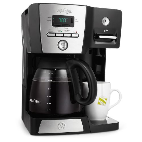  Mr. Coffee BVMC-DMX85-RB Versatile Brew 12-Cup Programmable Coffee Maker with 16 Oz. Hot Water Dispenser, BlackChrome