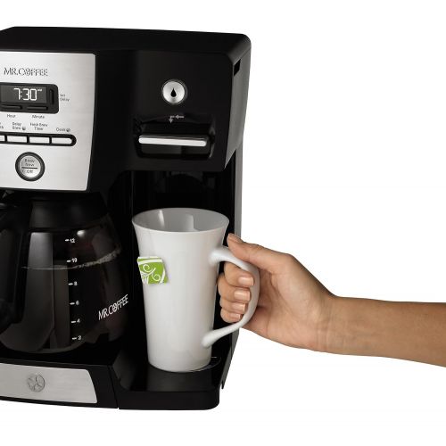  Mr. Coffee BVMC-DMX85-RB Versatile Brew 12-Cup Programmable Coffee Maker with 16 Oz. Hot Water Dispenser, BlackChrome