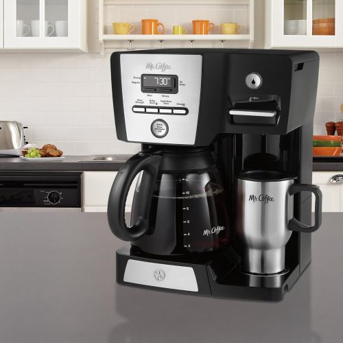  Mr. Coffee BVMC-DMX85-RB Versatile Brew 12-Cup Programmable Coffee Maker with 16 Oz. Hot Water Dispenser, BlackChrome