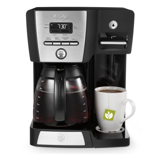  Mr. Coffee BVMC-DMX85-RB Versatile Brew 12-Cup Programmable Coffee Maker with 16 Oz. Hot Water Dispenser, BlackChrome