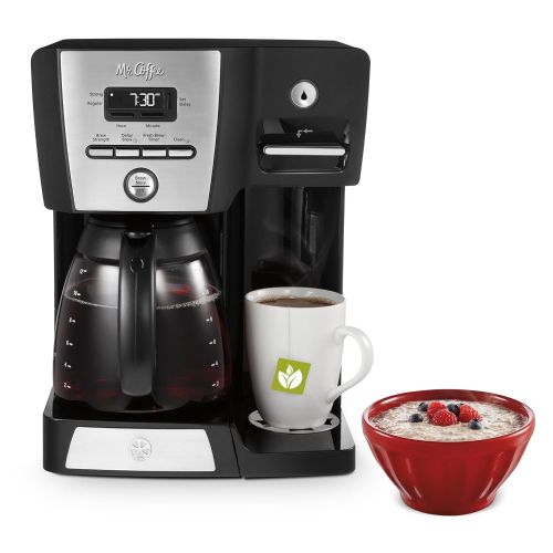  Mr. Coffee BVMC-DMX85-RB Versatile Brew 12-Cup Programmable Coffee Maker with 16 Oz. Hot Water Dispenser, BlackChrome