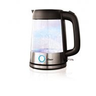 Mr. Coffee Oster 1.7L (7-Cup) Illuminating Glass Kettle with LED Indicator and Auto Shut Off