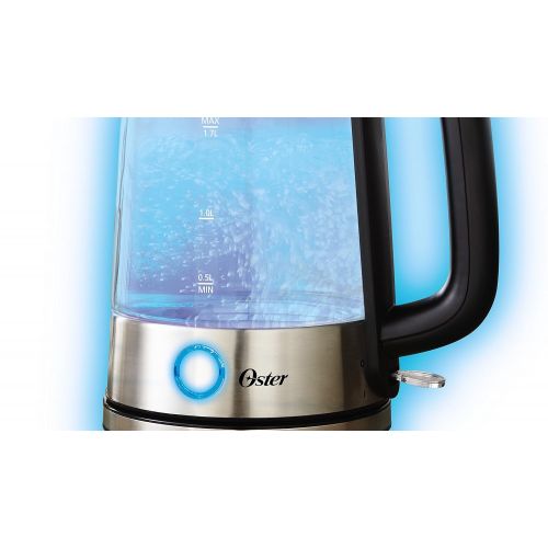  Mr. Coffee Oster 1.7L (7-Cup) Illuminating Glass Kettle with LED Indicator and Auto Shut Off