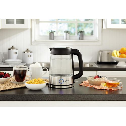  Mr. Coffee Oster 1.7L (7-Cup) Illuminating Glass Kettle with LED Indicator and Auto Shut Off