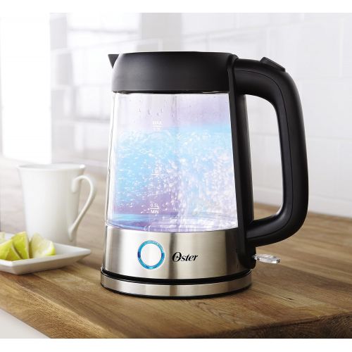  Mr. Coffee Oster 1.7L (7-Cup) Illuminating Glass Kettle with LED Indicator and Auto Shut Off