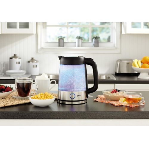  Mr. Coffee Oster 1.7L (7-Cup) Illuminating Glass Kettle with LED Indicator and Auto Shut Off