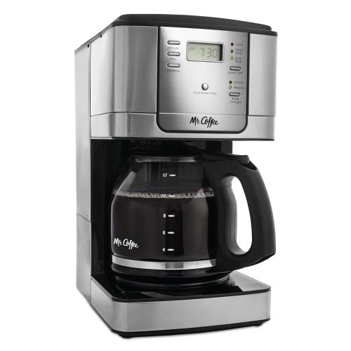  Mr. Coffee 12-Cup Programmable Coffee Maker, Stainless Steel