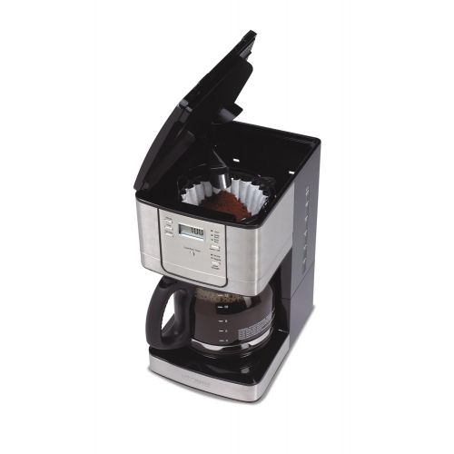  Mr. Coffee 12-Cup Programmable Coffee Maker, Stainless Steel