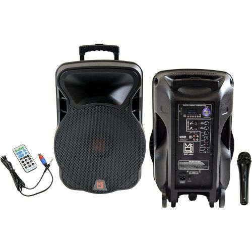  Mr. Dj DSP4000 15 2 Way Portable Speaker with Bluetooth, FM Radio, USBSD & DSP Player Technology