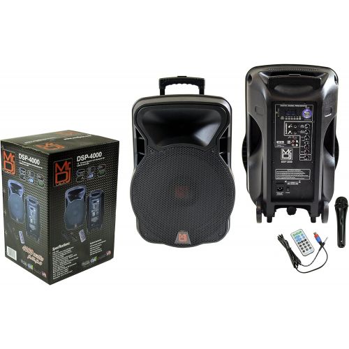  Mr. Dj DSP4000 15 2 Way Portable Speaker with Bluetooth, FM Radio, USBSD & DSP Player Technology