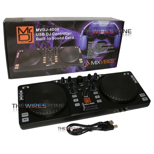  Mr. Dj MVDJ-4000 USB DJ Controller Built-In Sound Card