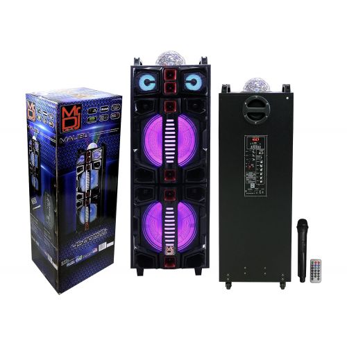  Mr. Dj MALIBU Dual 12 Portable Active Speaker with Rechargeable Battery 4500 Watts P.M.P.O