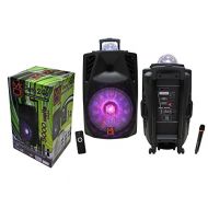 Mr. Dj PARTY2GO 15” Portable Speaker with Rechargeable Battery 3000 Watts P.M.P.O, Built-in Bluetooth USBMicro SD Card