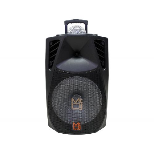  Mr. Dj PARTY2GO 15” Portable Speaker with Rechargeable Battery 3000 Watts P.M.P.O, Built-in Bluetooth USBMicro SD Card