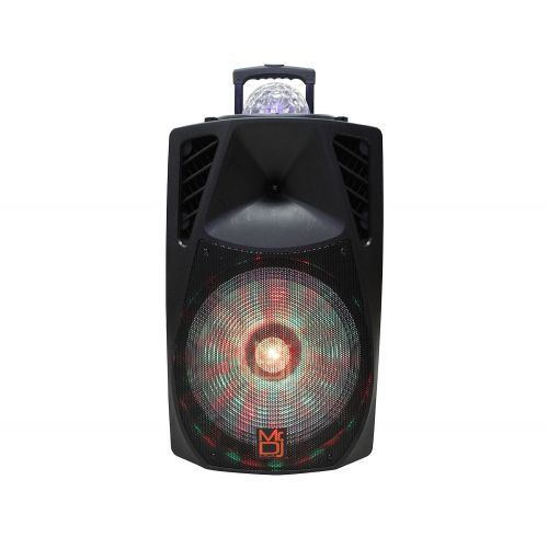  Mr. Dj PARTY2GO 15” Portable Speaker with Rechargeable Battery 3000 Watts P.M.P.O, Built-in Bluetooth USBMicro SD Card