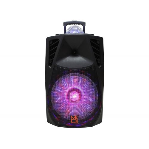  Mr. Dj PARTY2GO 15” Portable Speaker with Rechargeable Battery 3000 Watts P.M.P.O, Built-in Bluetooth USBMicro SD Card