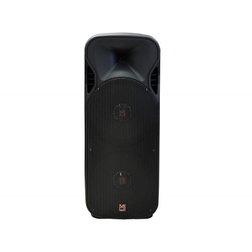  Mr. Dj Lets Jump 3-Way Dual 15” Portable Active Full Range Speaker, 5000 Watts P.M.P.O